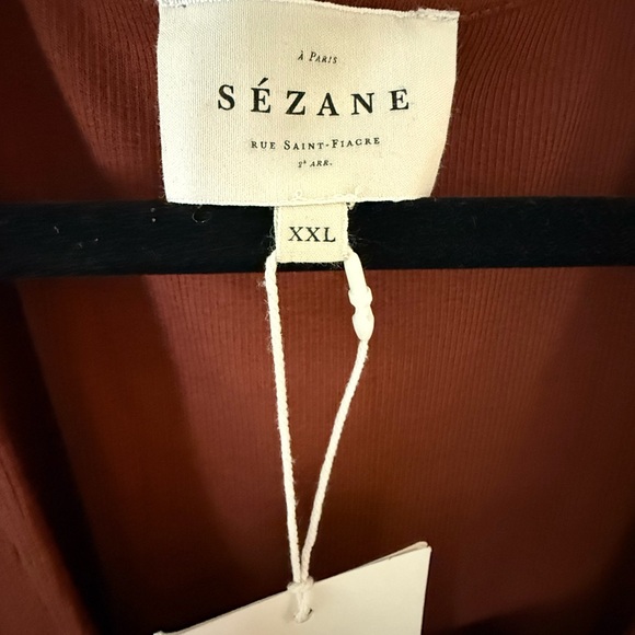 Sezane Rust Button-Front Midi Dress - Picture 4 of 13